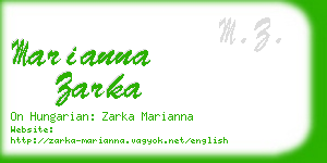 marianna zarka business card